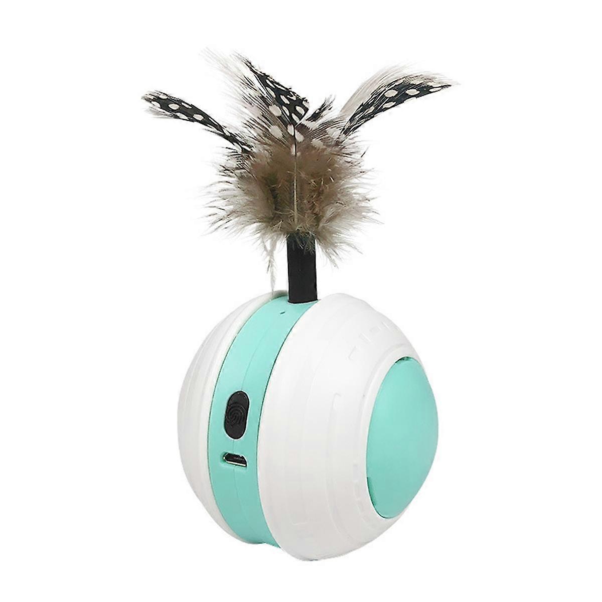 Electric Cat Toy Ball Interactive Toy Cat Teaser Ball Automatic Moving Cat Ball USB Rechargeable with 2 Mode Cat Toy