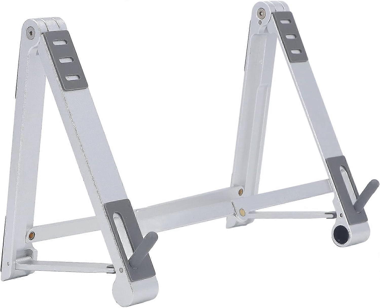 Foldable Laptop Stand, Hollow Bottom Stable Anti Slip Portable Laptop Stand for Office (Silver)