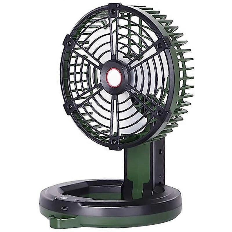 Camping Fan Portable Rechargeable Fan With Lamp Desk Folding Fan Dormitory Telescopic Fan Small Outdoor Fan Lamp~1927