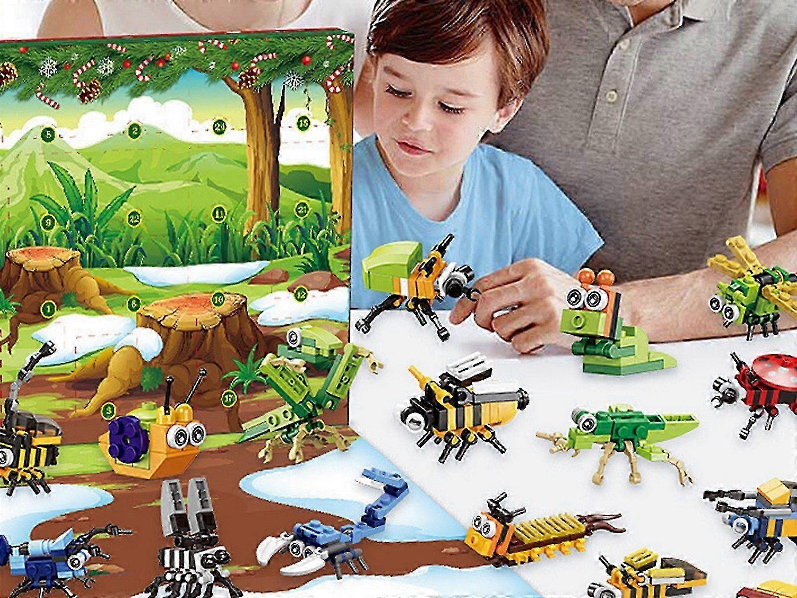 Christmas Advent Calendar Insects Series Building Blocks Toy Countdown Calendar - MXBC