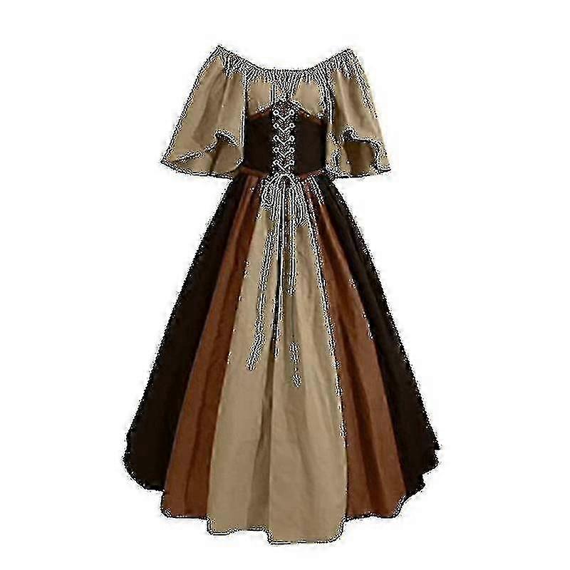 Ortaçağ Giyim Kadın Kısa Kollu Gotik Elbiseler Retro Parti Elbiseleri Balo Elbisesi
