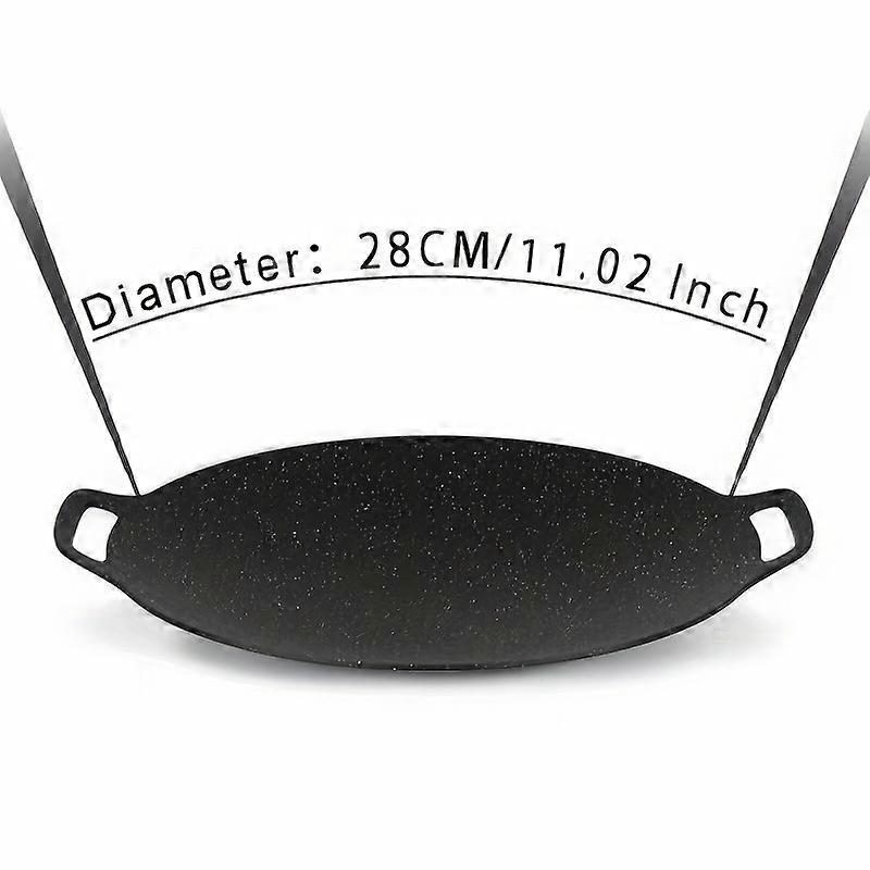 1pc Versatile Double-Handled Cast Iron Roti Tawa And Crepe Pan, For Tortillas, BBQ, And More, Nonstick Round Griddle Grill Pan With Handles, Perfect F