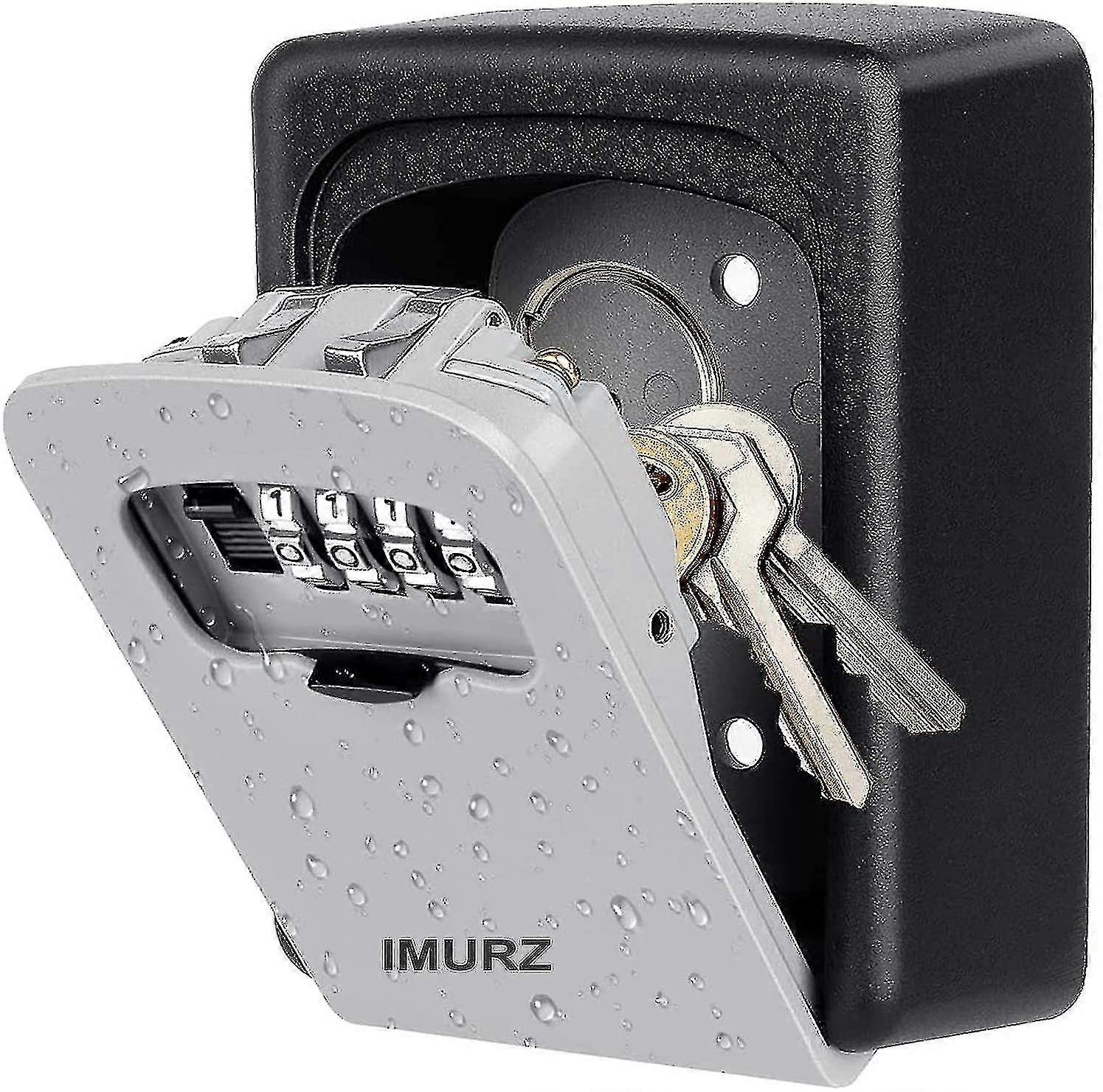 Wall Mounted Key Box, High Secure 4 Digit Code Key Box Waterproof and Rust Proof