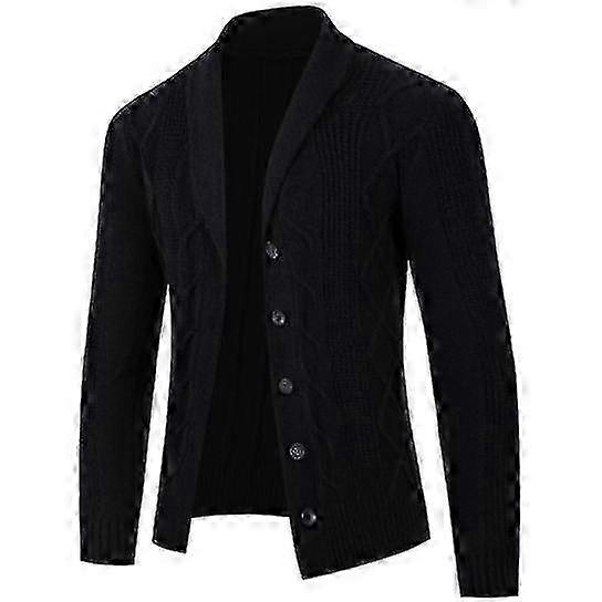 Herren Strickjacke Langarm Strickpullover Leichter Pullover mit V-Ausschnitt Knöpfe