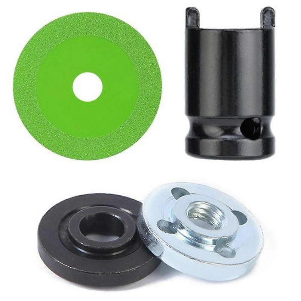 Glass Cutting Disc Set with Adapter 10cm Ultra-Thin Saw Blade Jade Crystal Grinding Chamfering Cutt