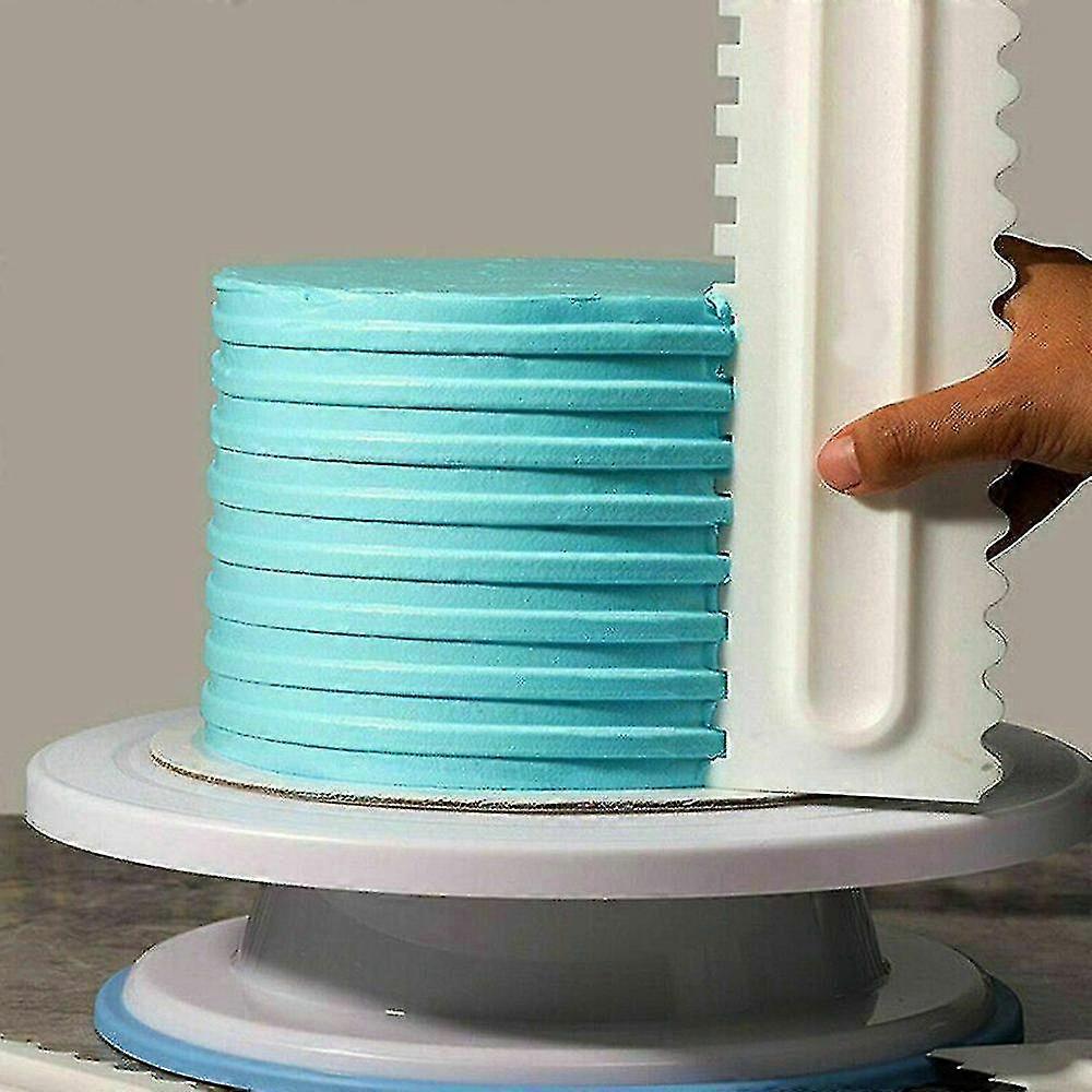 4pcs Cake Shape Spatula Knife Comb Icing Smoother Cake Scraper Baking Tool