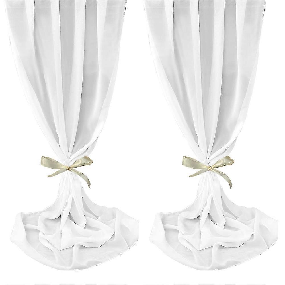 2 Pack White Table Runner Wedding Table Runner 27x120 Inches