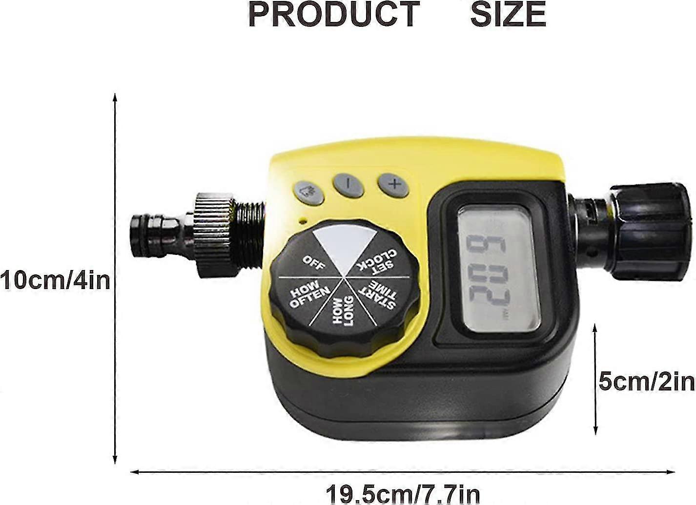 Automatic Watering Timer, Watering Controller, Irrigation Timer For Sprinkler Irrigation System, Watering Timer For Garden Lawn Balcony Courtyard (Yel