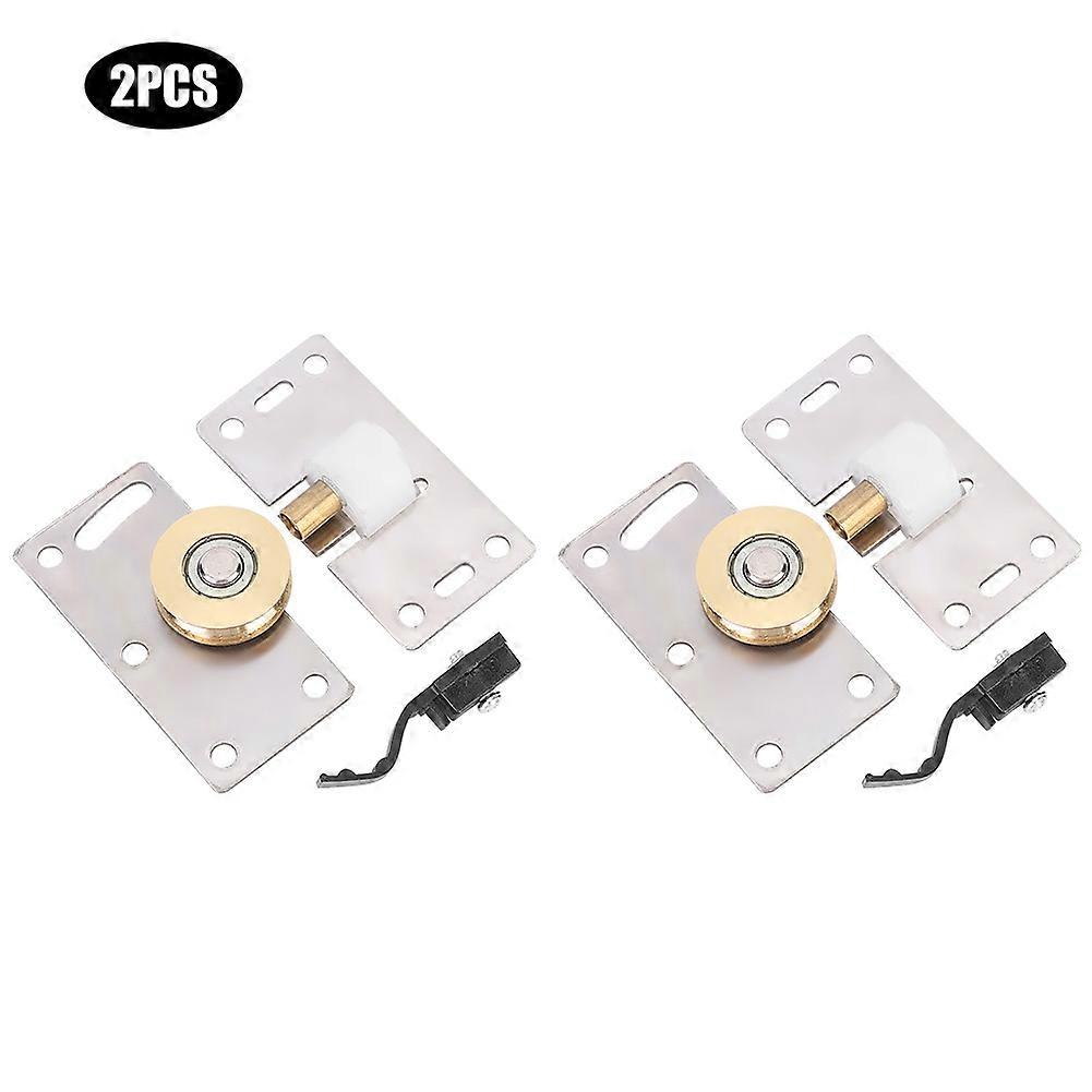 2個のワードローブウッドドアスライディングドアホイールステンレス鋼ベアリングホイールローラープーリー