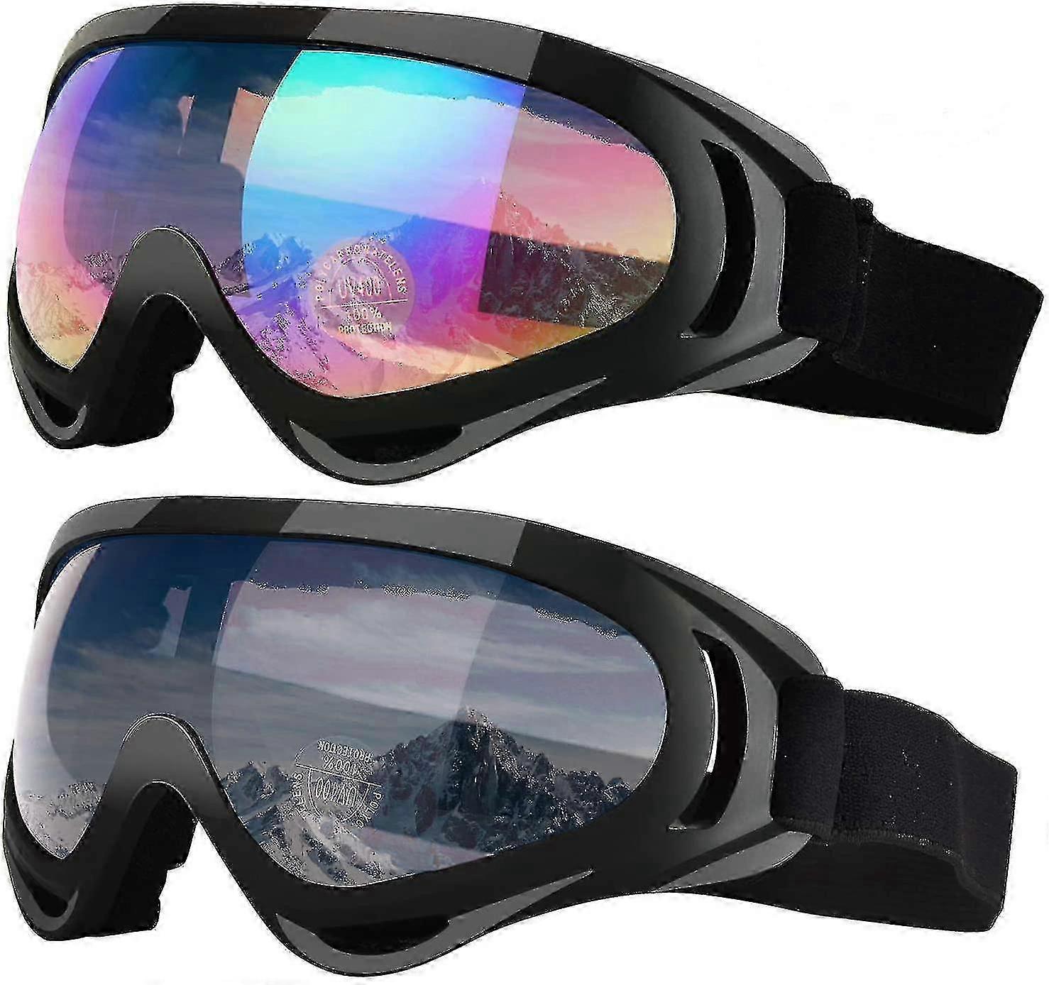 Skidglasögon, 2-pack, Snowboardglasögon för barn, Pojkar Flickor G-Good