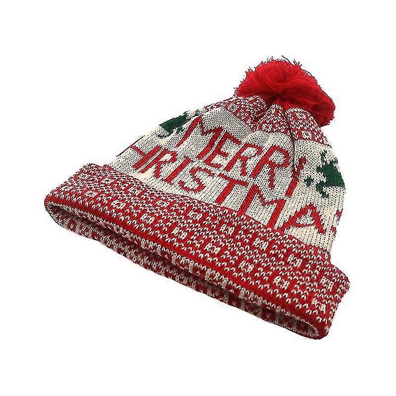 Woolen Hat Letter Knit Hat Casual Beanie Hat For Xmas