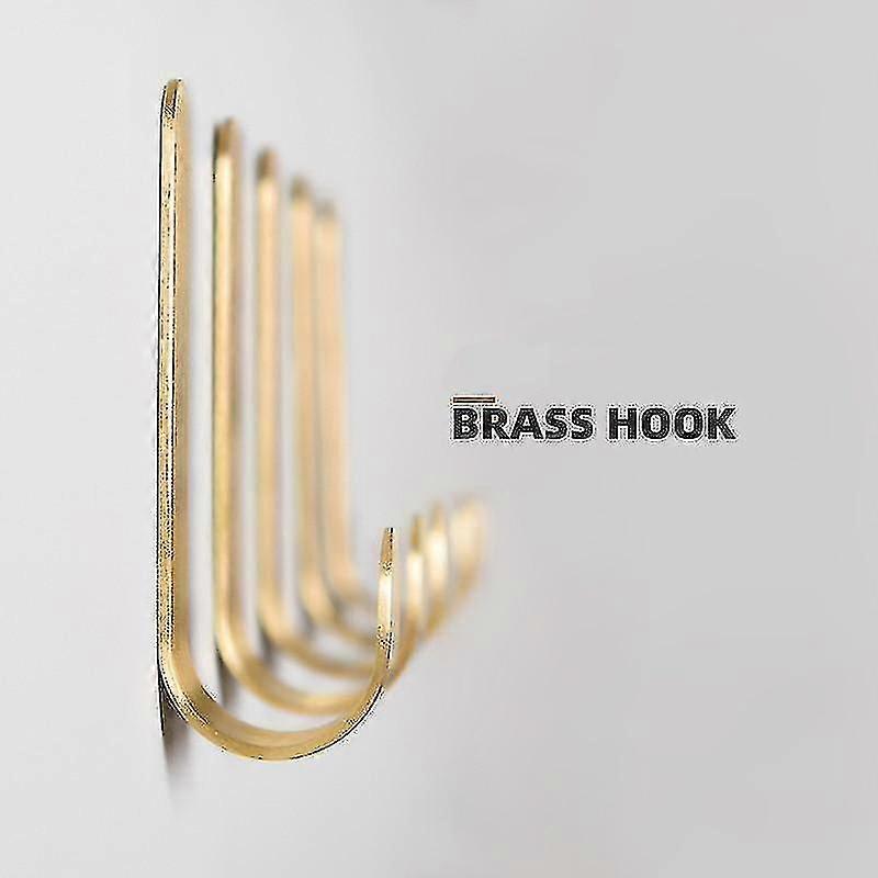 8pcs Self Adhesive Drill Free Brass Hanger Hook