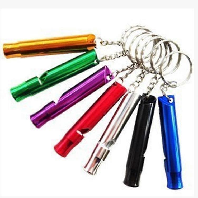 7pcs Wilderness Survival Whistle,outdoor Key Whistle,training Tool,multi-function Random Color