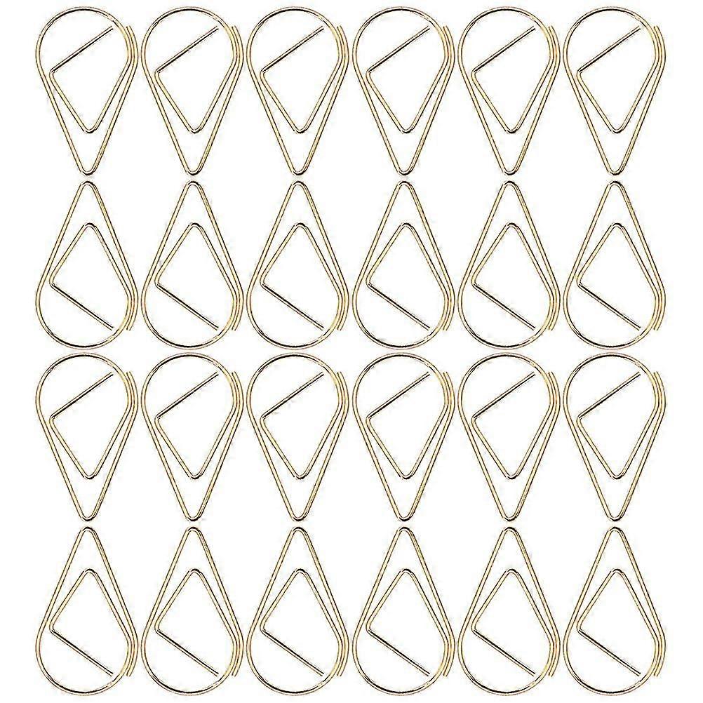 100pcs Paper Clips Drop Shaped Paper Clips Creative Paper Clips Document Paper Clips
