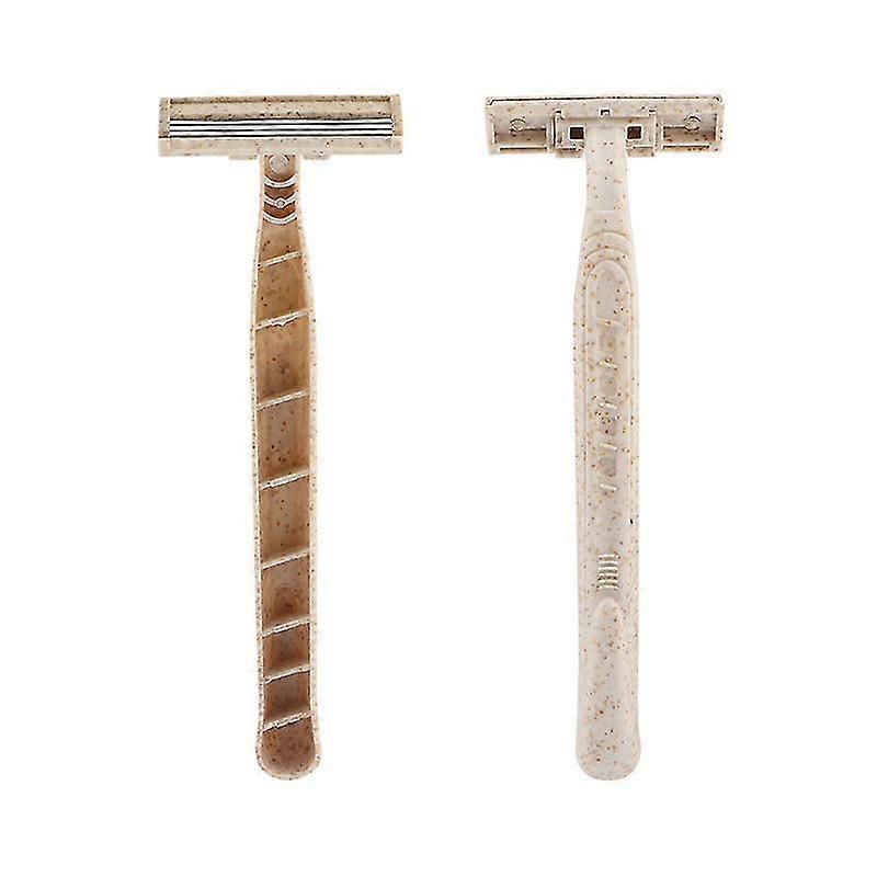One Time Eco Friendly Wheat Straw Razor Disposable Biodegradable Twin Blade Razor
