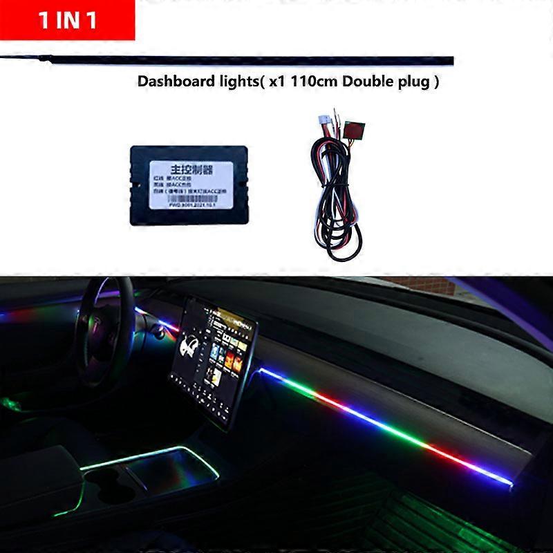 For Tesla Model 3/Y Symphony LED Car Ambient Lights Strips RGB APP Control Car Interior Decoration Atmosphere Lamp Acrylic Strip