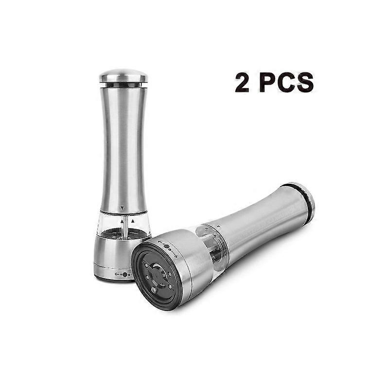 Electric Gravity Salt And Pepper Grinder Set With Adjustable Mill