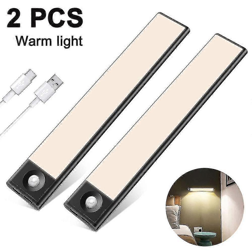 2 Pack Under Cabinet Lighting Motion Sensor Closet Light Wireless