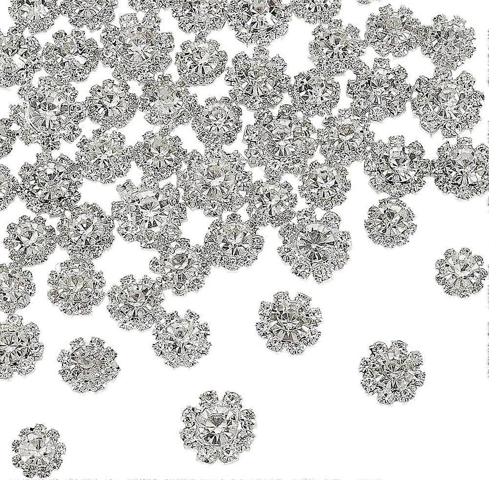 60pcs 4 Styles Cubic Zirconia with Alloy Cabochons Garments Accessories Mixed Color 10.5~11x5.5mm