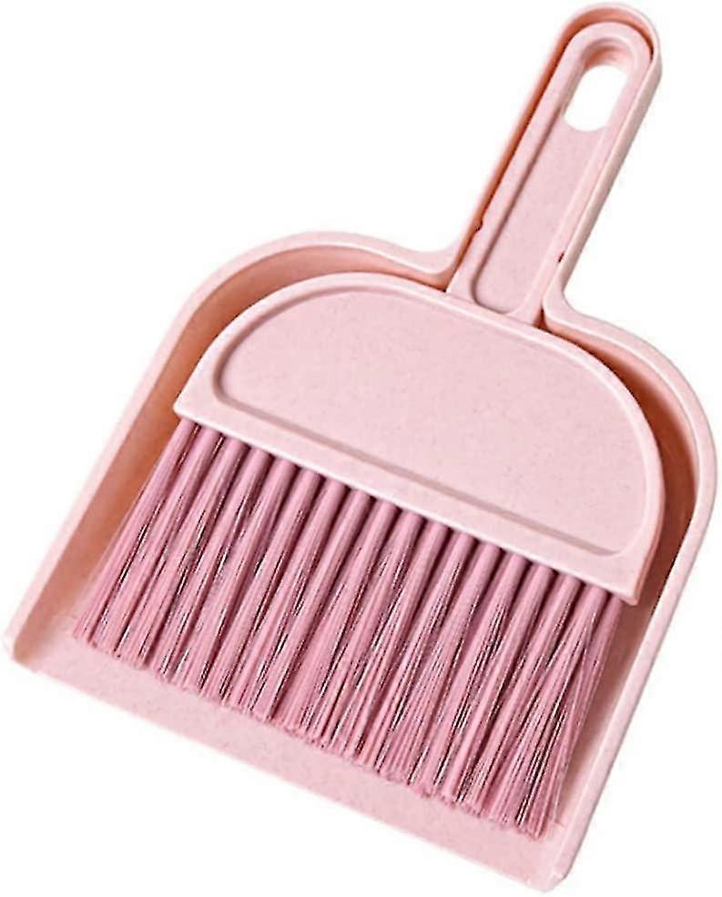 Mini Desktop Sweep, Mini Dustpan And Brush Set(1pc, Pink)