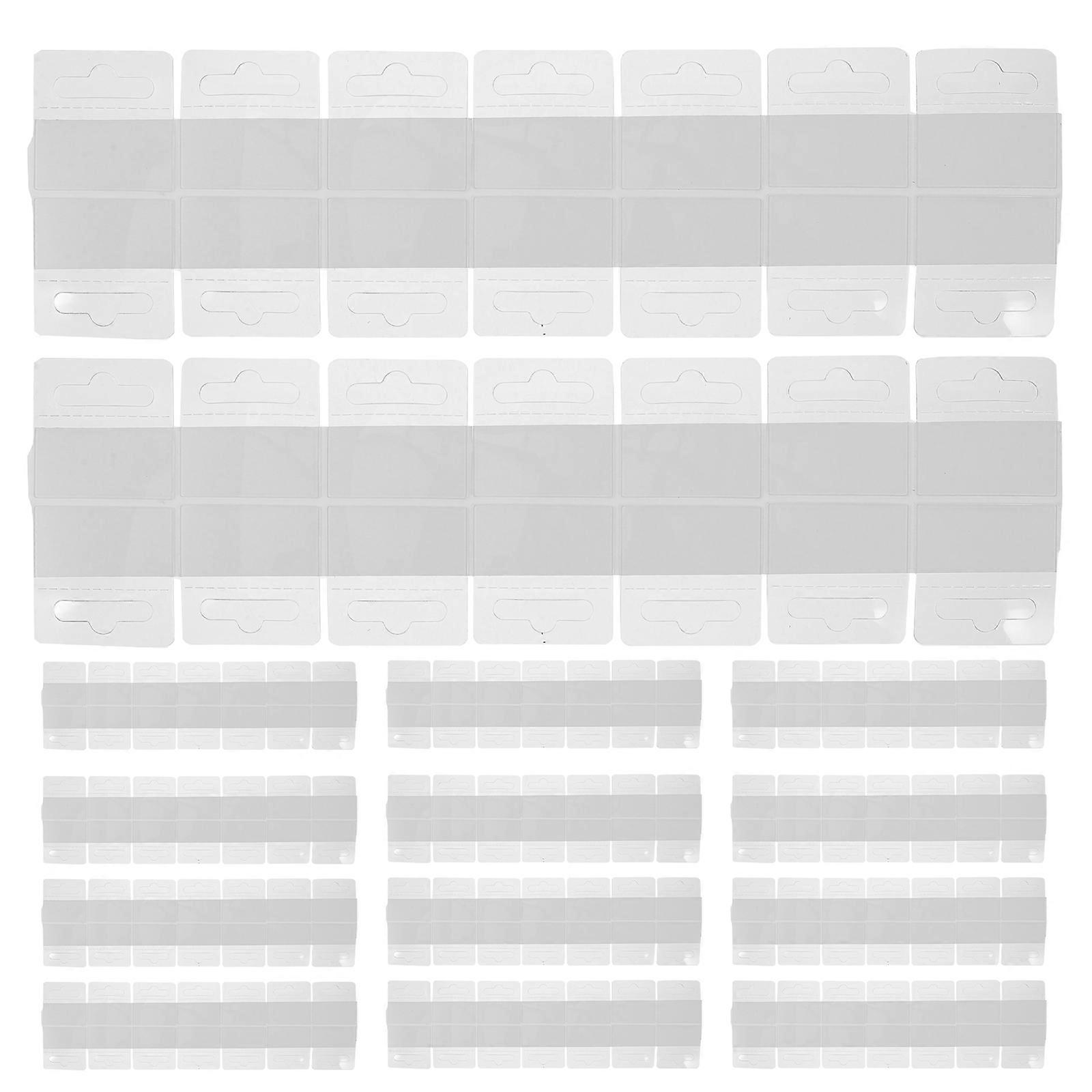 500pcs Slot Hole Hooks Self-adhesive Hanging Tabs Clear Tabs Hooks for Display