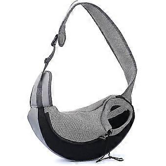 Pet Sling Carrier Bag. Hand-free Dog Cat Outdoor Travel Shoulder Bag With Adjustable Strap Zipper