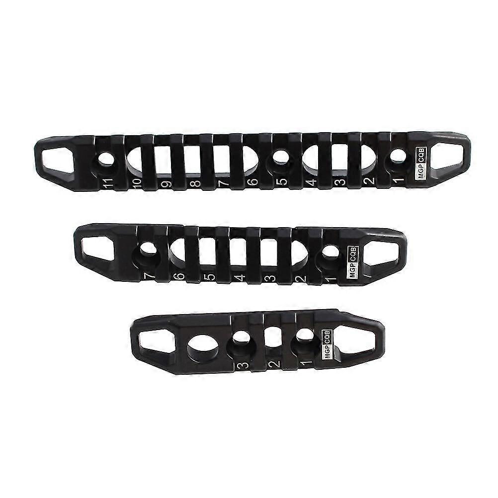 New 3pcs Dual System Guide Rail Slot Hollow Out Keymod /mlok Dual System Guide Rail 3/7/11 Slot Durable Guide Rail Slot For Home