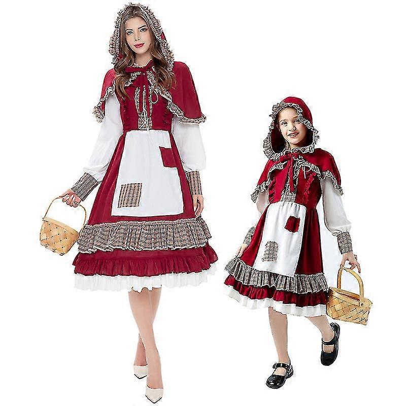 大人の子供のための少し赤ずきんの衣裳のhalloweenのカーニバルのcosplay空想の雌鶏党衣裳