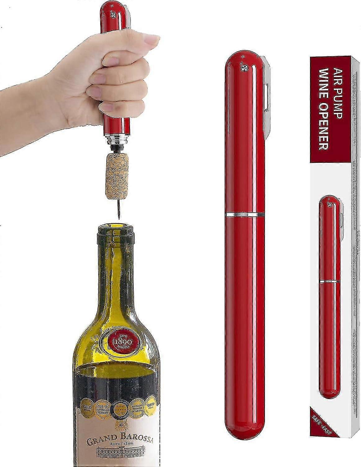 2-in-1 Air Pressure Wine Opener Easy-open Air Pump Wine Opener Travel Wine Corkscrew Handheld Wine Cork Remover