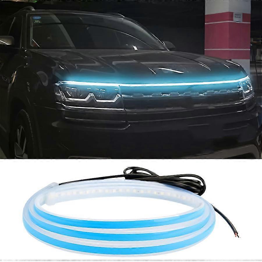 Led Daytime Running Light Strips Car Hood Lights Drl With Start Scan Auto Headlight Strip Flexible Waterproof Drl Led Lamp