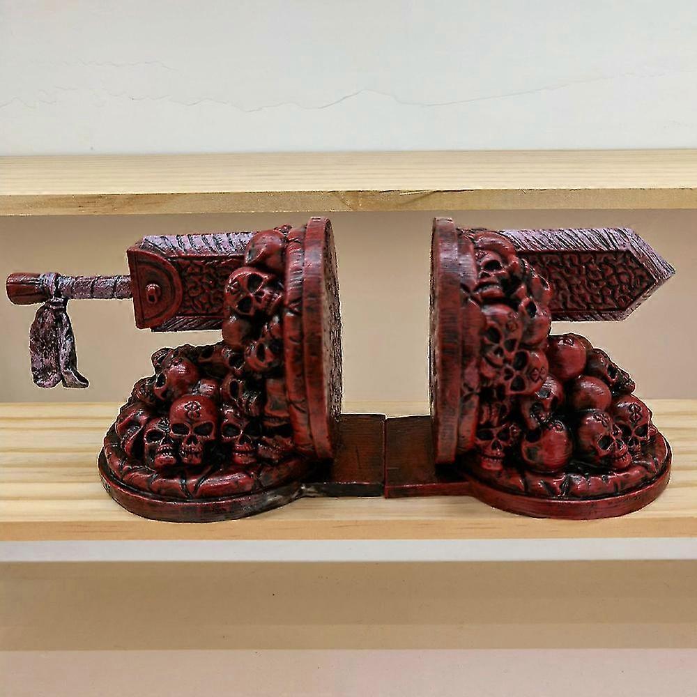 Vintage Skeleton Bookends Home Office Book Ends Bookshelf Decor