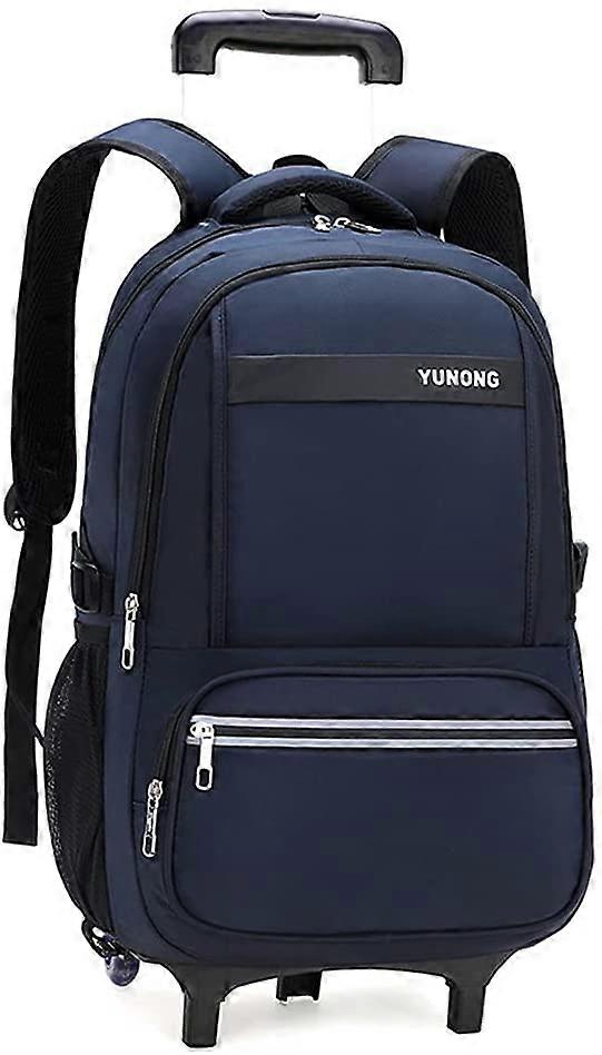 New,suitable Trolley School  Bag  with Wheels Backpack Elementary blue