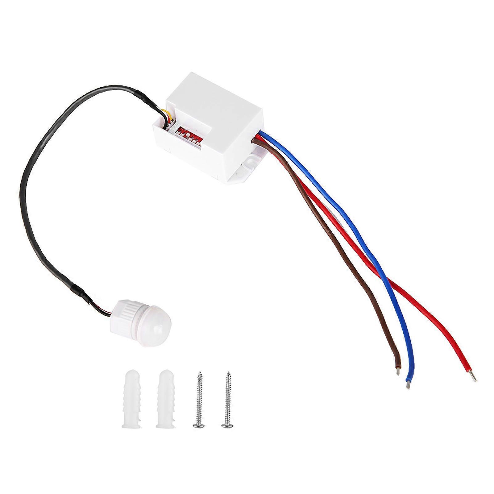 110‑240V Mini Adjustable High Sensitivity Time Delay PIR Infared Motion Inductive Switch