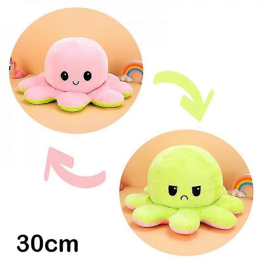 30/40cm Reversible Octopus Plush Doll With Double-sided Pattern Stuffed Cartoon SHQ