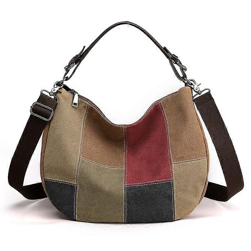 Canvas Tote Bag Per Le Donne Hobo Bag Multi-colore A Tracolla Borsa A Tracolla Con 2 Cinghie Tote-borsa
