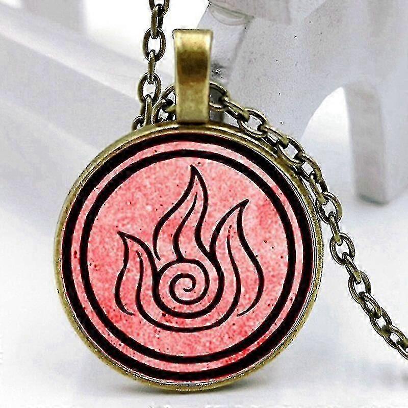 Νέο Avatar Το τελευταίο Airbender Κολιέ Βασίλειο Κοσμήματα Αέρας Nomad Φωτιά και Νερό Φυλή Κρεμαστό Γυαλί Θόλος Κολιέ