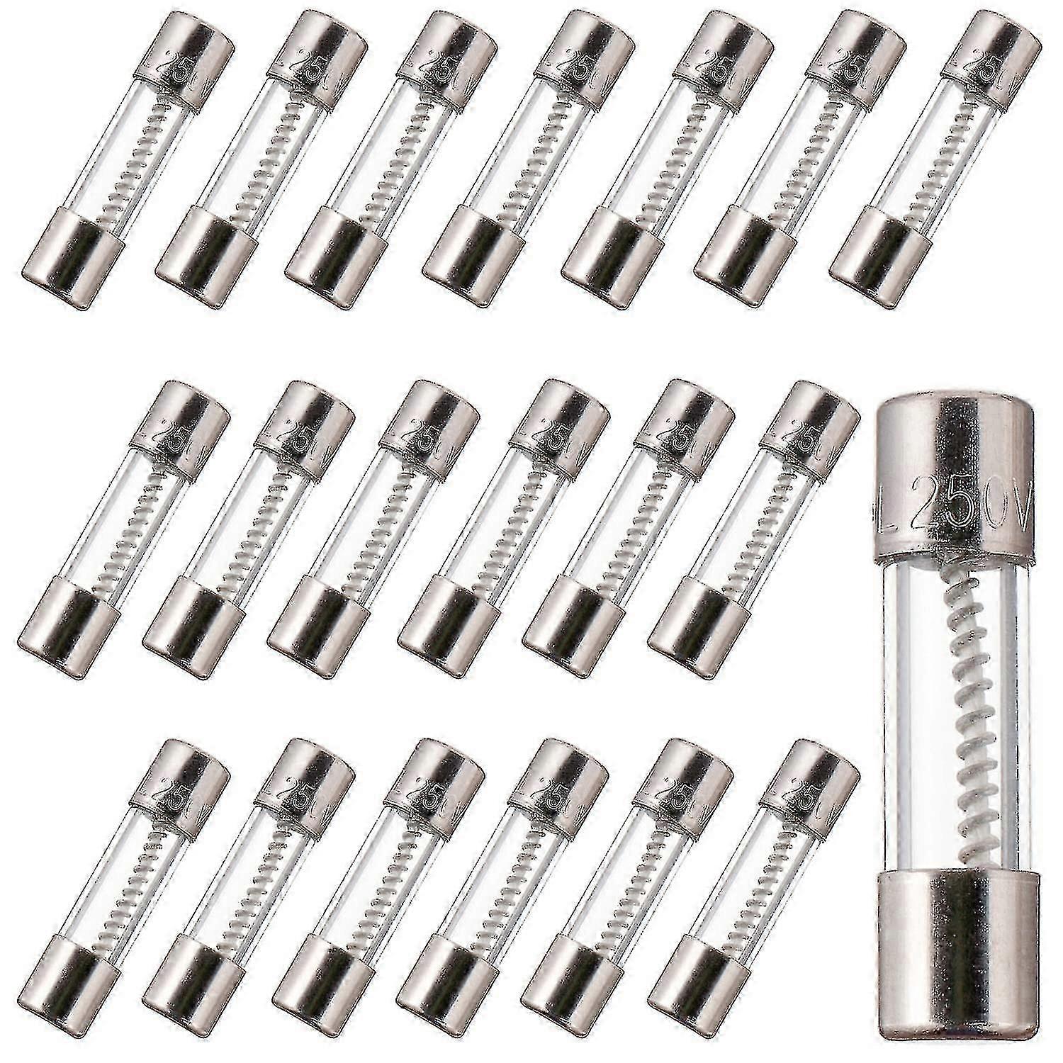 T3.15AL250V 5x20mm 3.15A 250V αργό χτύπημα θρυαλλίδων 3.15 Amp 250 βολτ 0.2 x 0.78 ίντσα γυάλινο σωλήνα (πακέτο 20 τεμ)