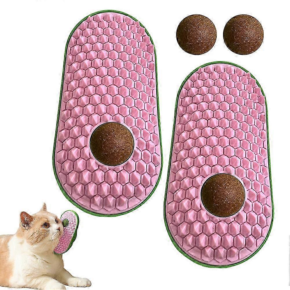 منظف شعر البازلاء ، قوس العناية الذاتية للقطط ، لعبة تخفيف الحكة ، فرشاة التدليك ، مربية الوجه للحيوانات الأليفة ، مع استبدال الكرات الشبيهة بالدودة