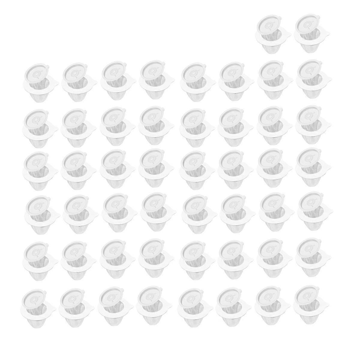 50Pcs Portable Coffee Filters, Reusable Non-Woven Coffee Filters,for Encapsulating Ground Coffee/Tea, Pour over White