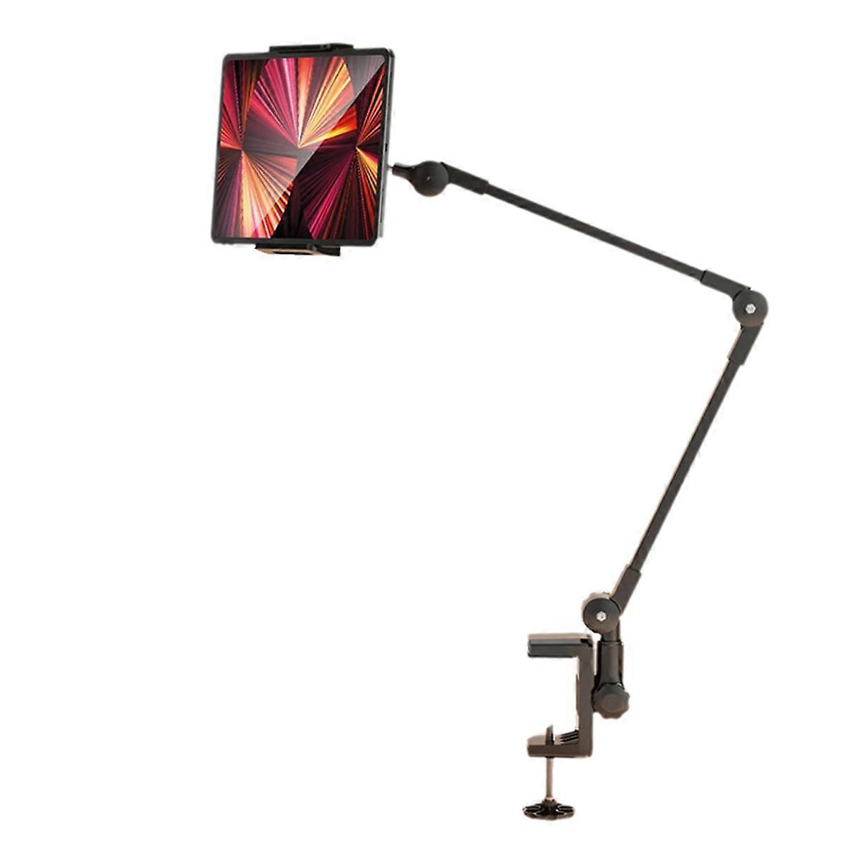Lazy Person Bracket Tablet Holder Desk Stand Adjustable Foldable Arm Tablet Bracket Black