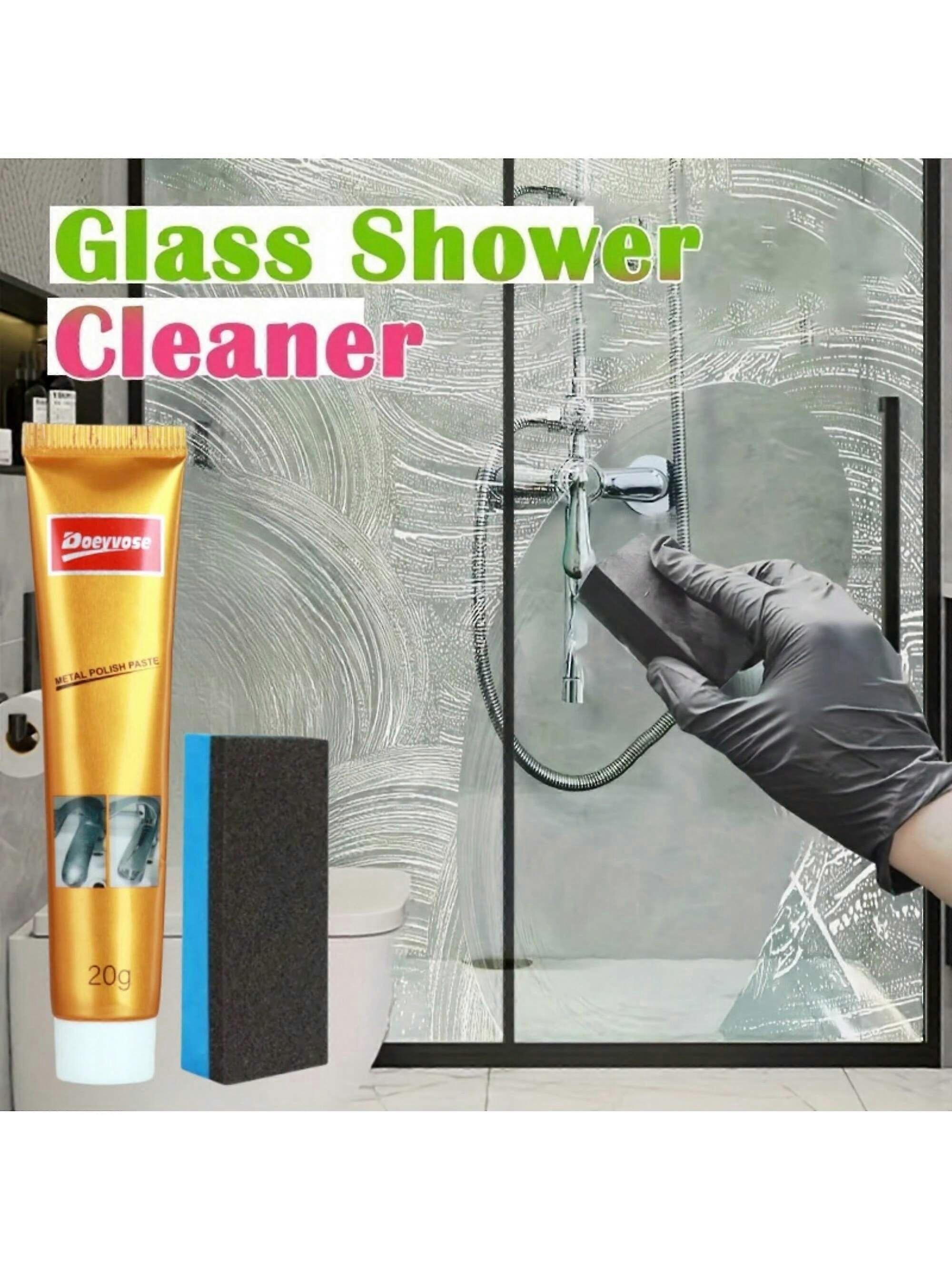Doeyvose Heavy Duty Glass Cleaner For Shower Doors, Mirrors And Tiles: Removes Hard Water Stains And Soap Scum