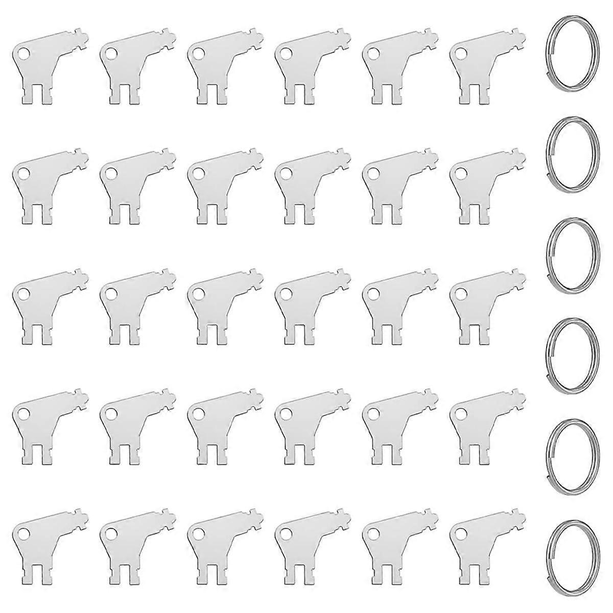 Paperipyyheannostelijan avain, 30kpl yleinen annostelija-avain, jossa on 6 avaimenperää paperipyyhkeelle ja wc: lle