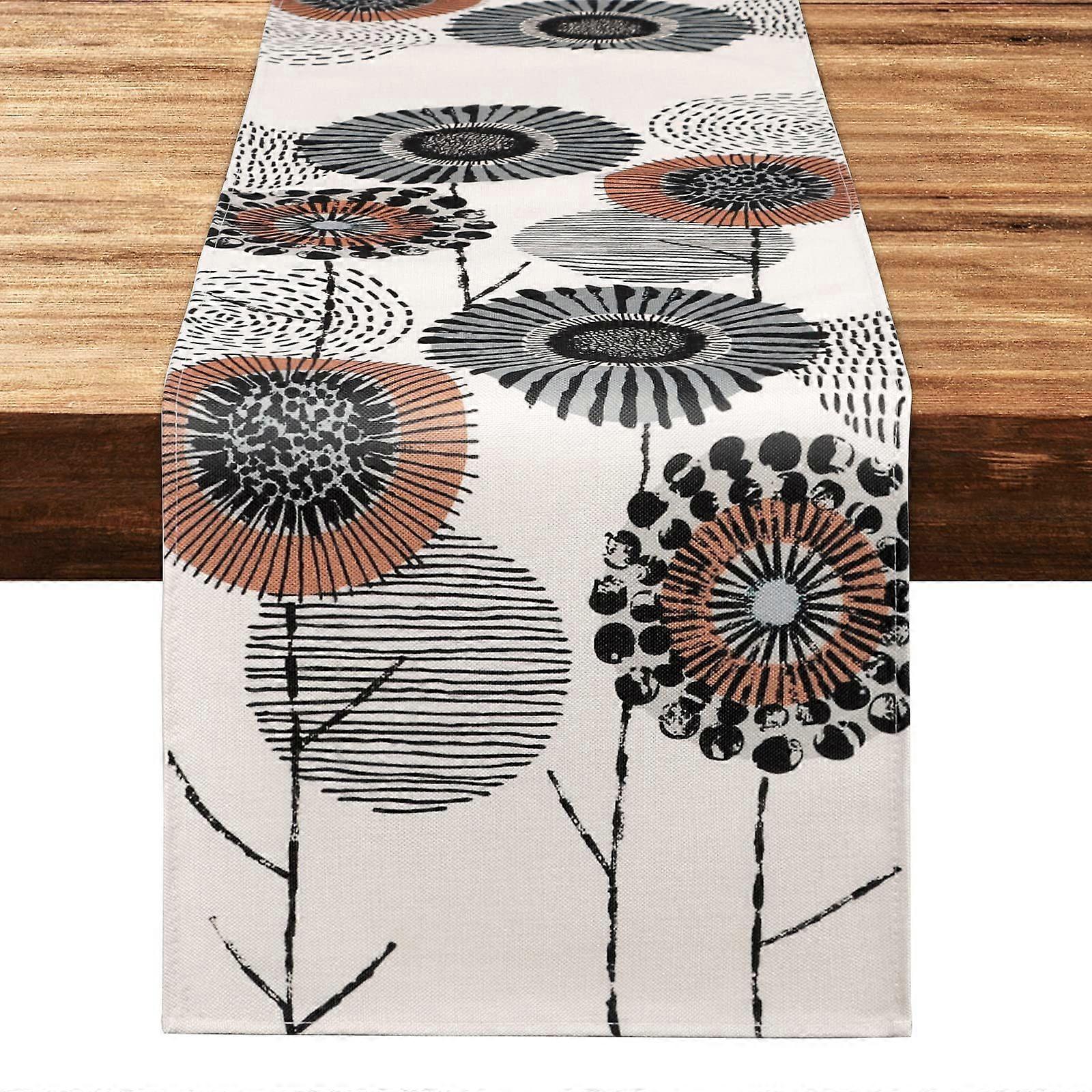 1pcs linen table runner table decoration--style 1--33*183