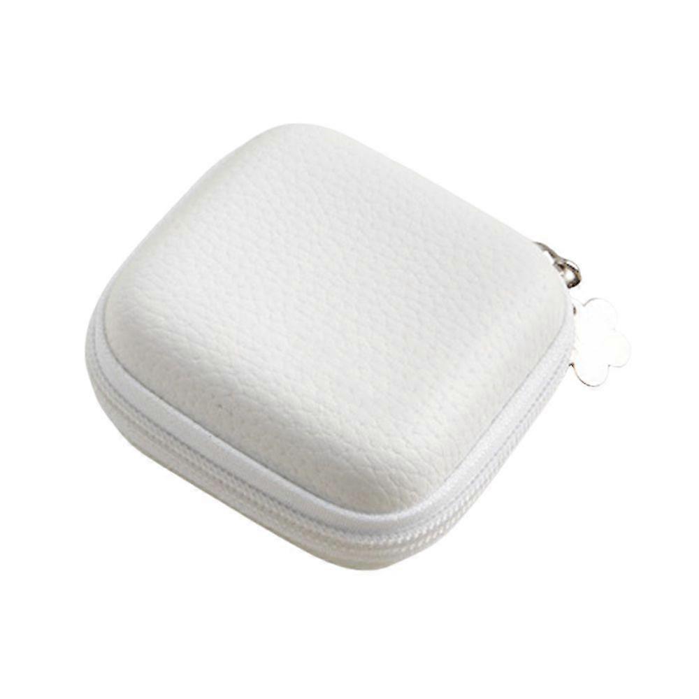Earphone Storage Bag Charger Case Zipper Closure Large Capacity Compact Size Portable Plush Lined Shockproof Storage Bag
