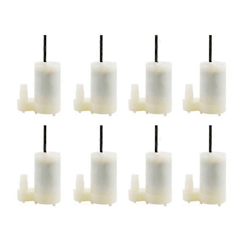 8pcs White Silent Mini Submersible Pump for DC3V 5V for Computer Water Cooling USB Powered Vertical
