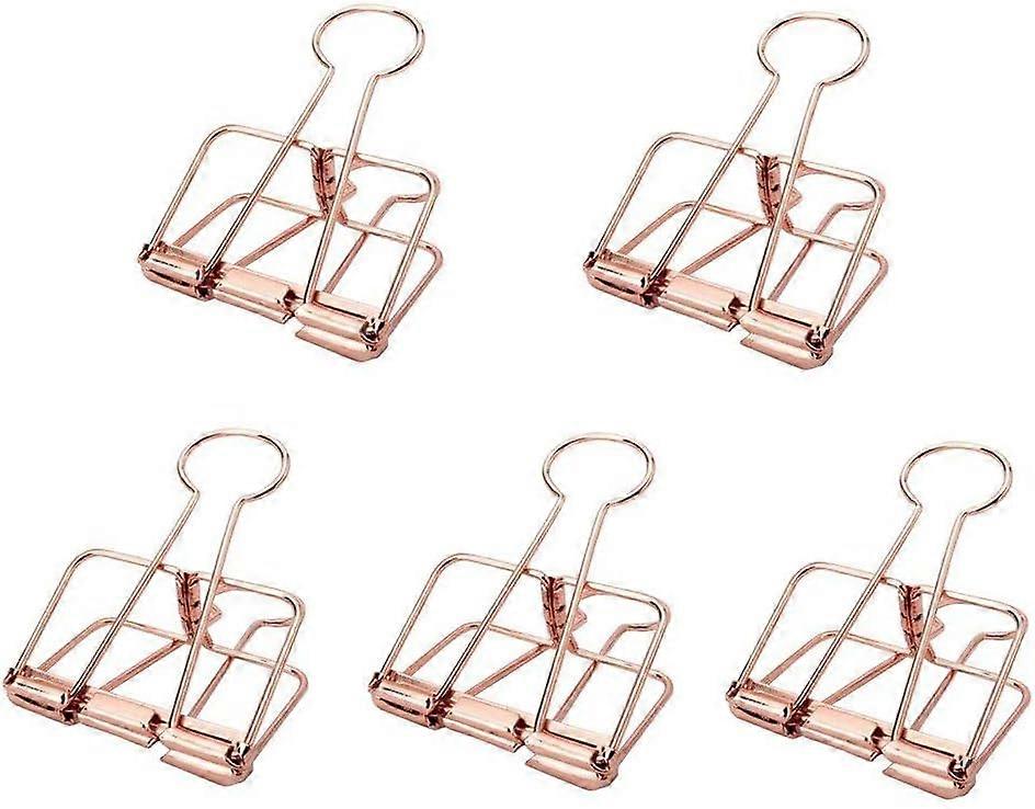 5 Pieces Metal Paper Clips Set for Office Use, Durable Multifunctional Design, Silver Color, Standard Size