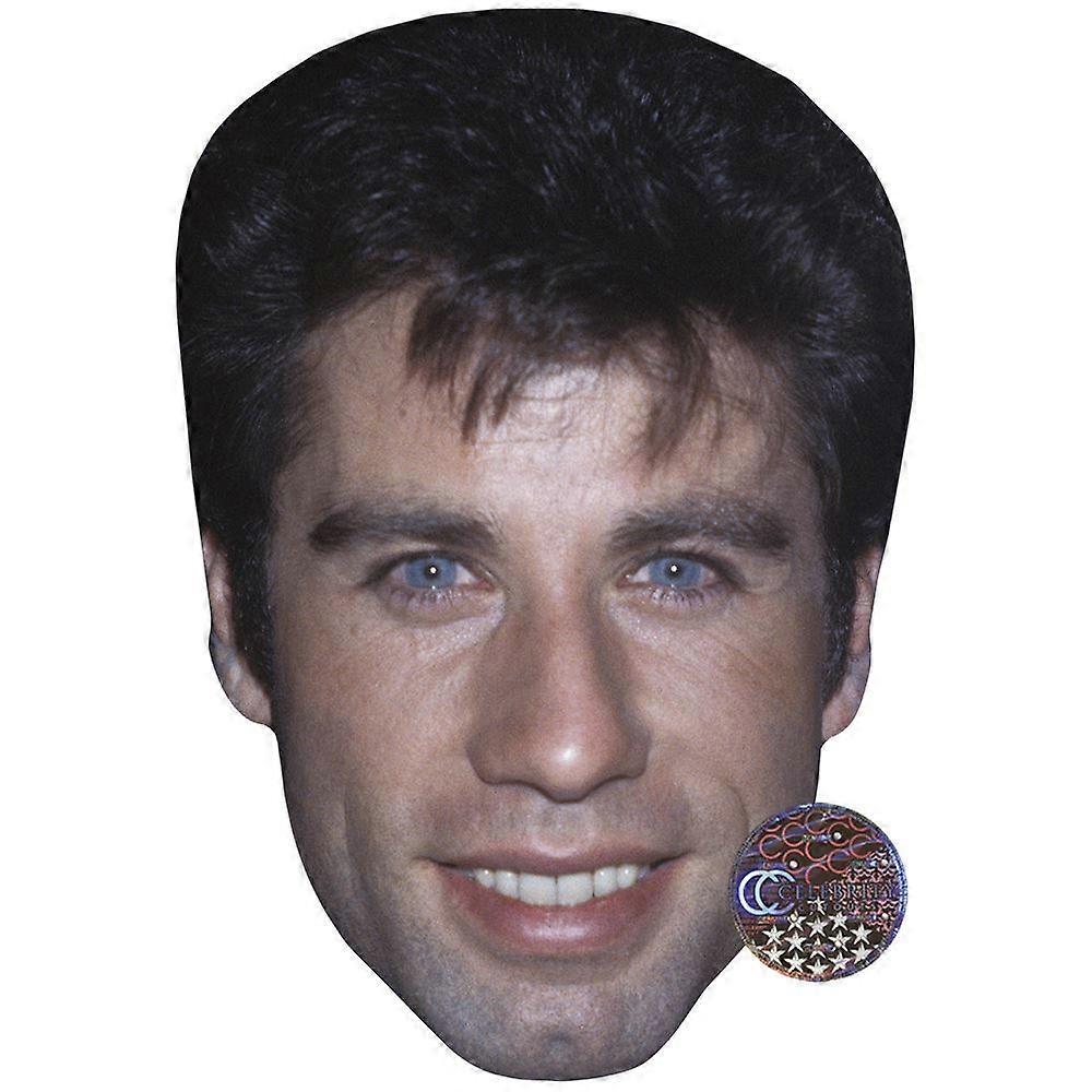 John Travolta (Young) Celebrity Mask, Flat Card Face
