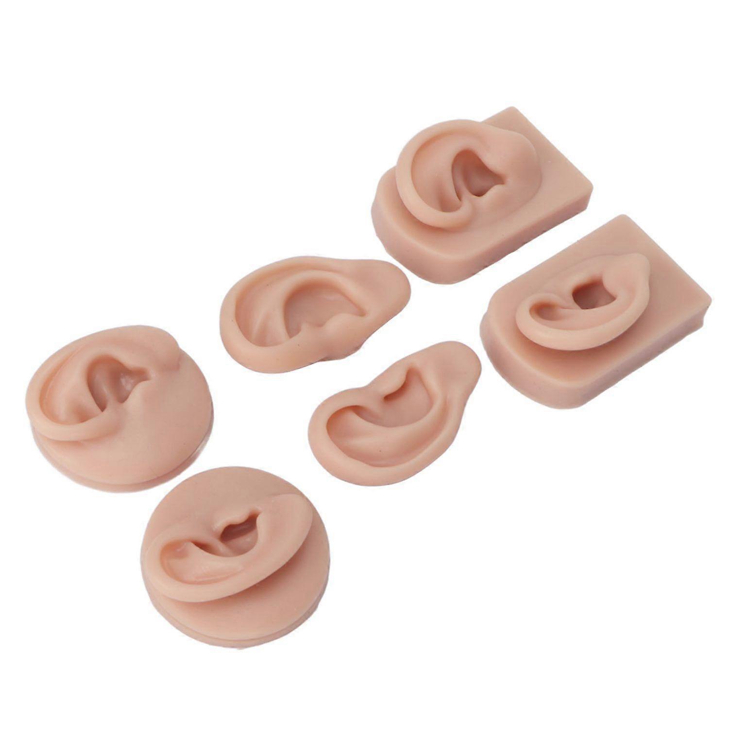 3 Pairs of Soft Silicone Human Ear Models