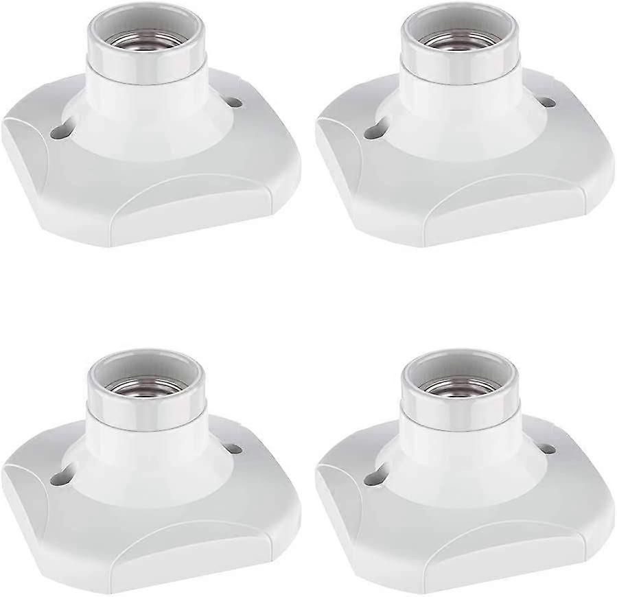 E27 Ceramic Light Bulb Socket, 4 pcs E27 Lamp Socket Holder Base for Lamp Holder E27 Wall Socket for