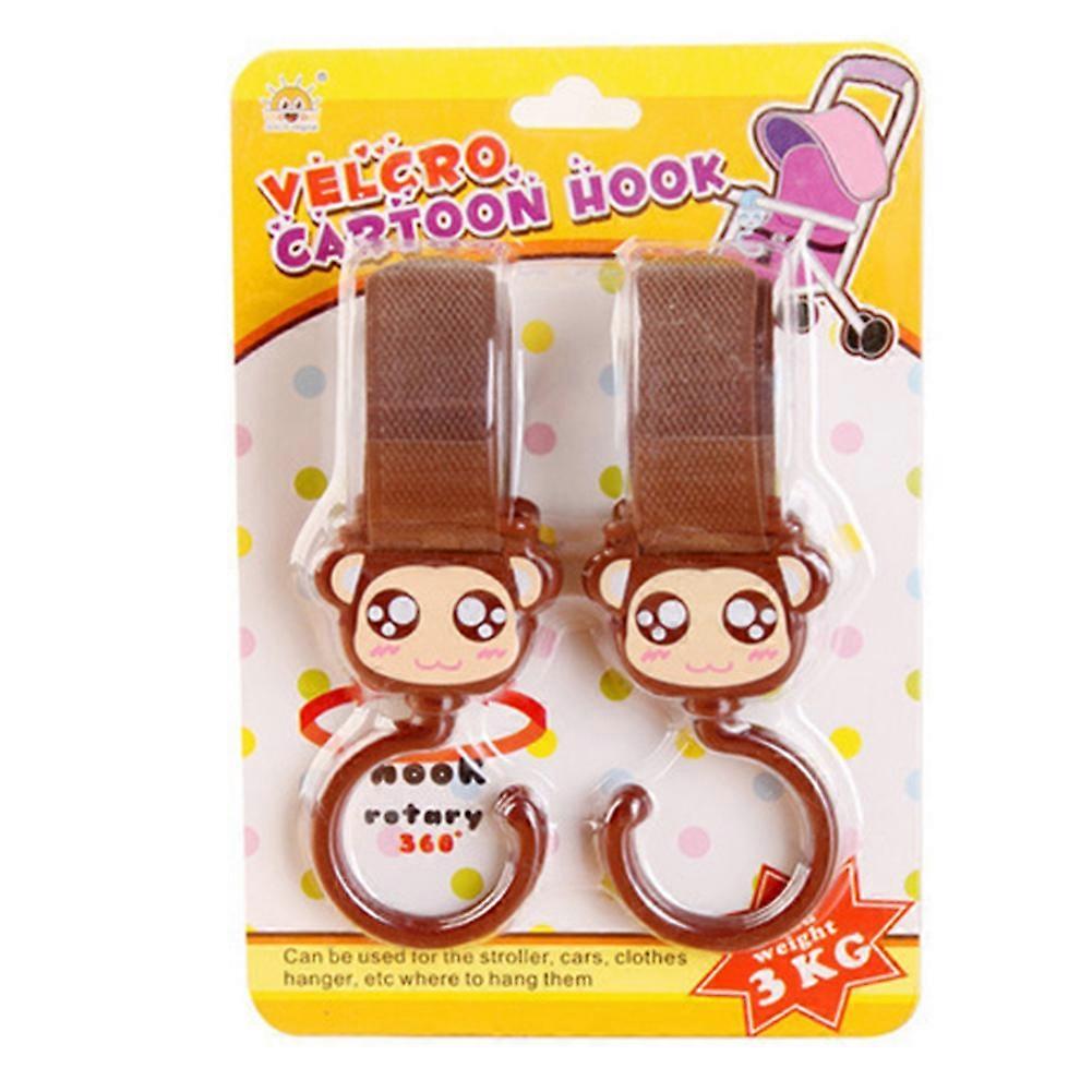 Universal Multi Purpose Stroller Hook Stroller Accessory Clip (Coffee)